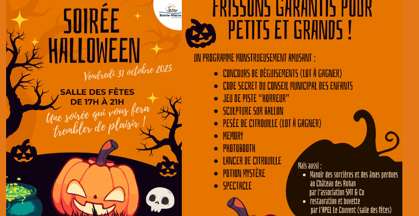 Soirée Halloween à Sainte-Maure-de-Touraine