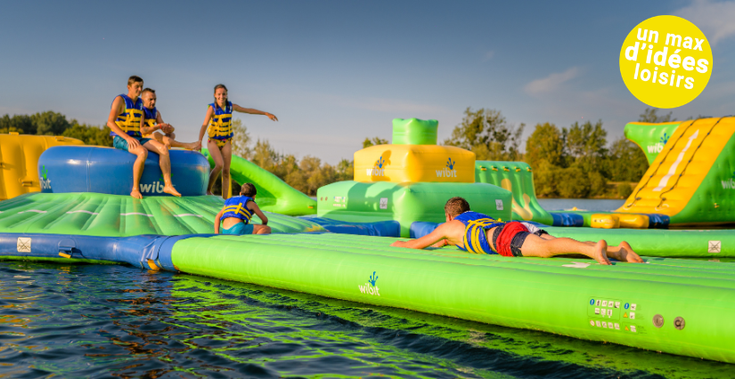 Au Lac de Hommes : guinguette, baignade, Aquapark et loisirs nautiques en famille près de Tours