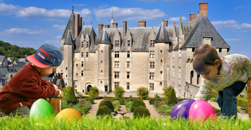 chasse aux oeufs au château de Lnageais