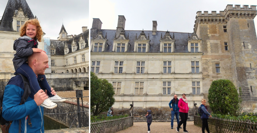 arrivée en famille au château de Villandry