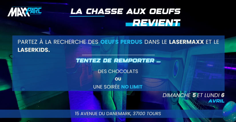 chasse aux oeufs chez Maxx PArc à Tours Nord