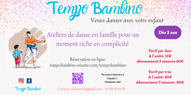 Stage et session de danse parent-enfant avec Tempo Bambino