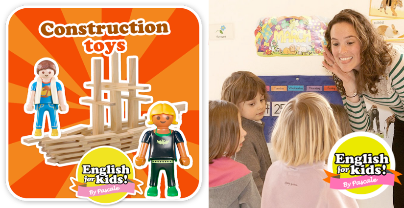 Stage d'anglais "CONSTRUCTION TOYS" pendant les vacances chez English for Kids, à Tours
