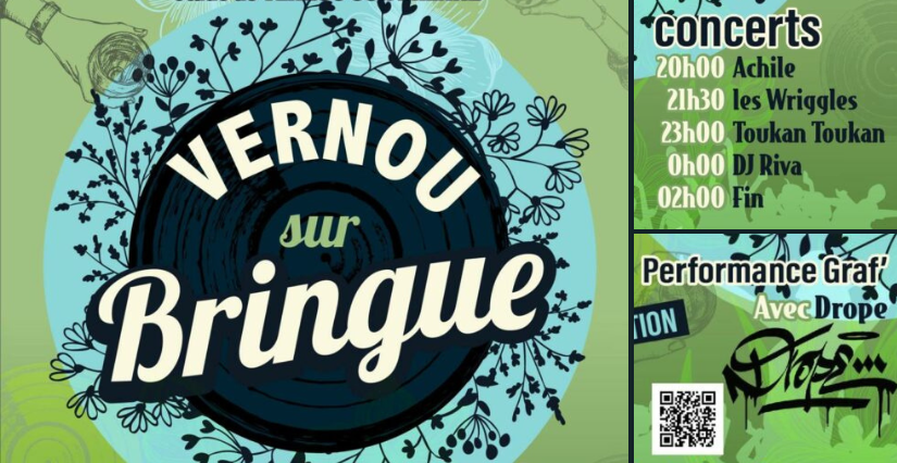 Festival « Vernou sur Bringue » à Vernou-sur-Brenne (à 15 km de Tours)