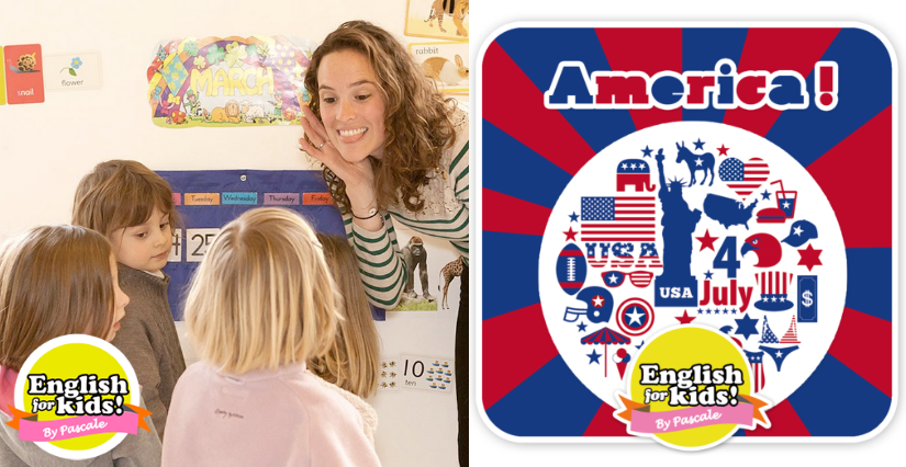 Stage d'anglais "AMERICA !" pendant les vacances chez English for Kids ! by Pascale, à Tours