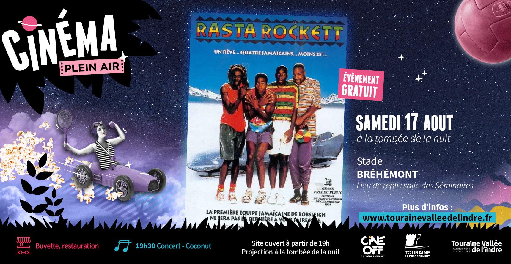 Ciné plein air "Rasta Rockett", en famille, en Touraine Vallée de l'Indre