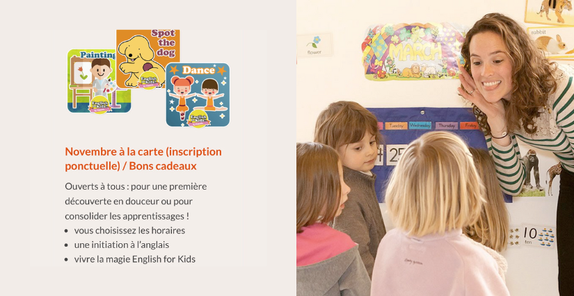 "Novembre à la carte" proposé chez English For Kids ! by Pascale à Tours