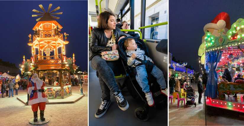 Pour flâner et faire ses courses de Noël à Tours : on profite du tarif unique pour la journée à 1,90€ sur tout le réseau Fil Bleu