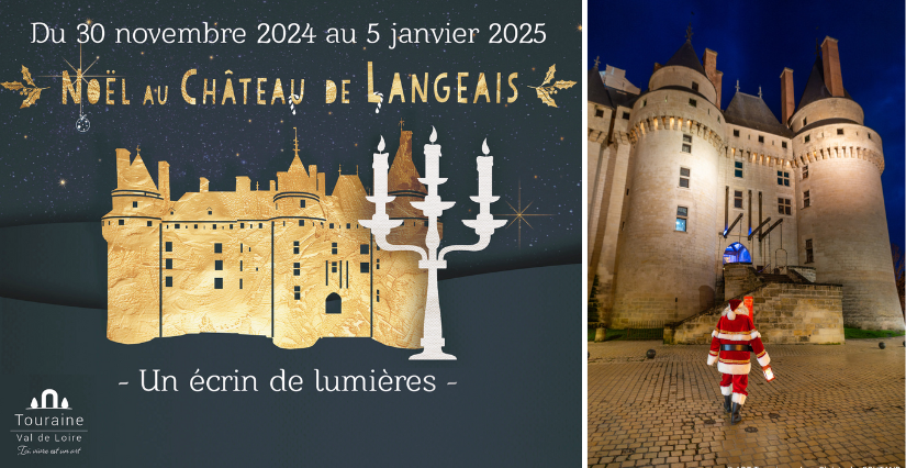 Pour "Noël au Pays des châteaux", le château de Langeais est "Un écrin de lumières"