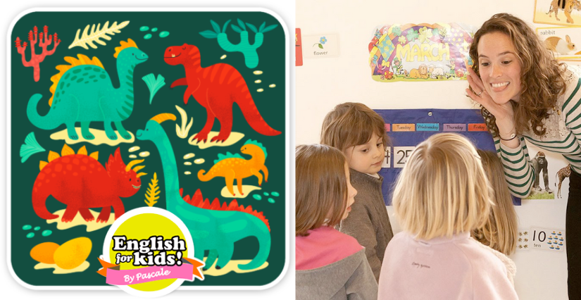 Stage d'anglais "DINOSAURS !" pendant les vacances chez English for Kids ! by Pascale, à Tours