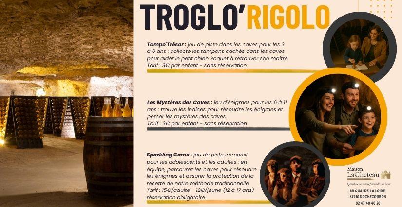 Activités pour enfants "Troglo Rigolo" aux Grandes Caves Saint Roch, à Rochecorbon