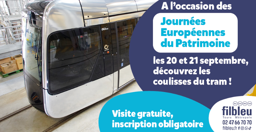 Pour les Journées Européennes du Patrimoine, visite du Centre de Maintenance du Tramway à Tours Nord.