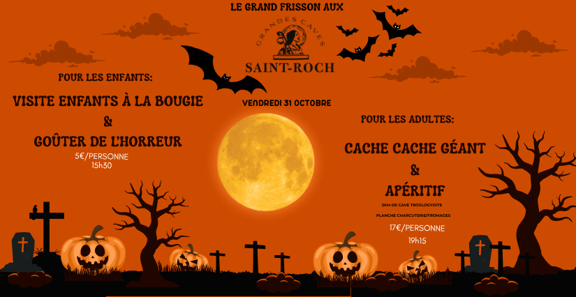 Halloween dans les Grandes Caves Saint Roch à Rochecorbon