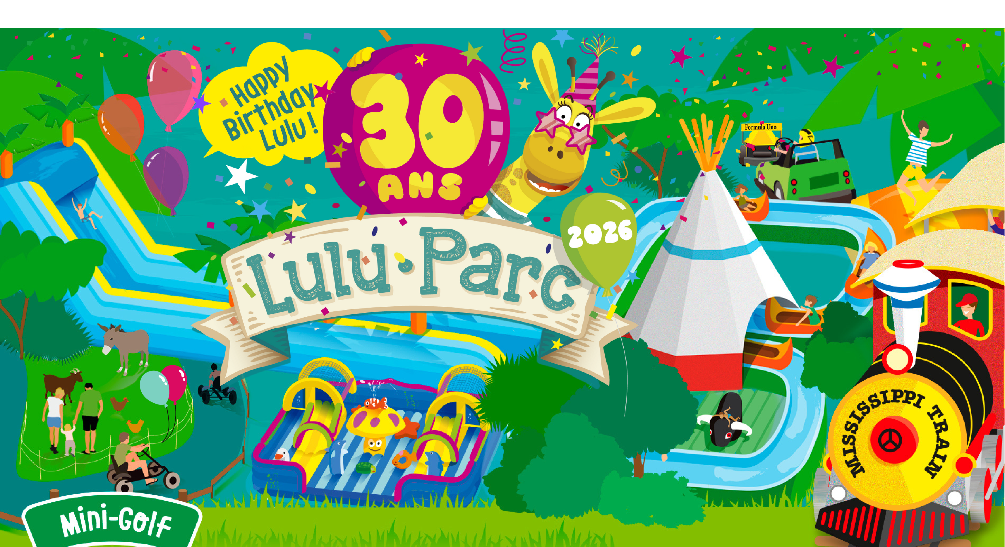 En juillet et août : ouverture tous les jours de Lulu-Parc, parc d'attractions pour enfants près de Tours