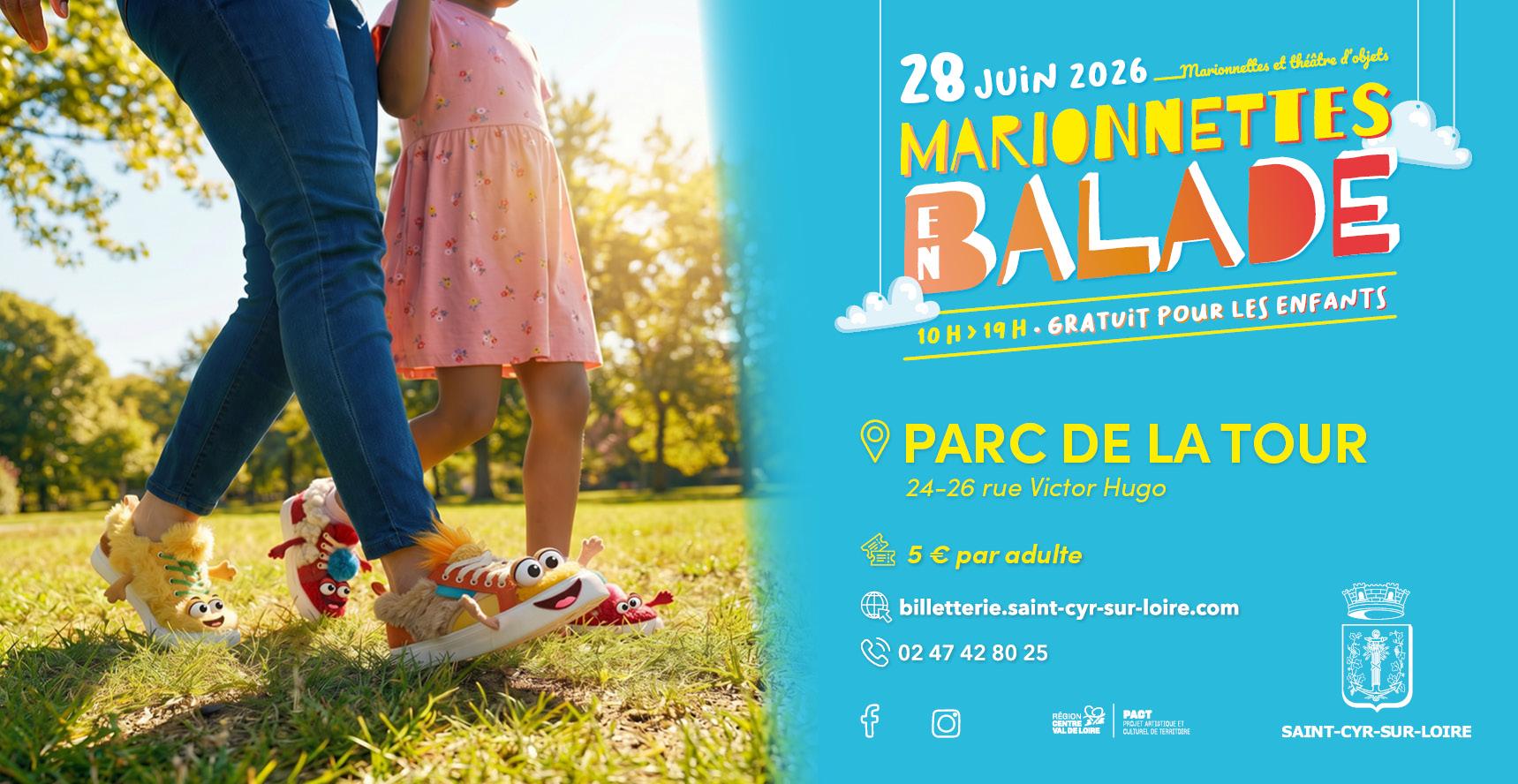 Marionnettes en balade : un événement familial gratuit pour les enfants à Saint-Cyr-sur-Loire