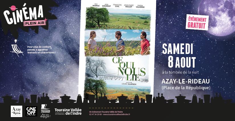 Ciné plein air "Ce qui nous lie" en famille, à Azay-le-Rideau en Touraine Vallée de l'Indre