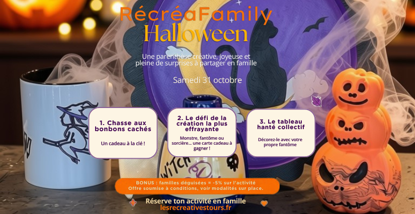Les RécréaFamily sur le thème d'Halloween pour créer et fêter Halloween en famille !