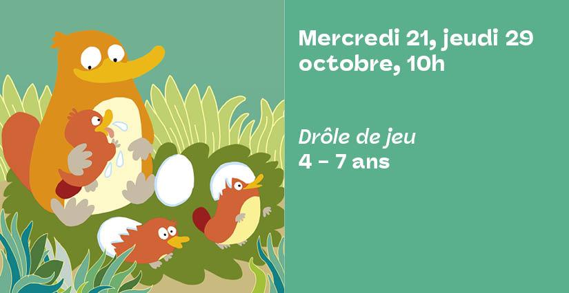 "Drôle de jeu" pour les 4 – 7ans au Muséum d'Histoire naturelle de Tours