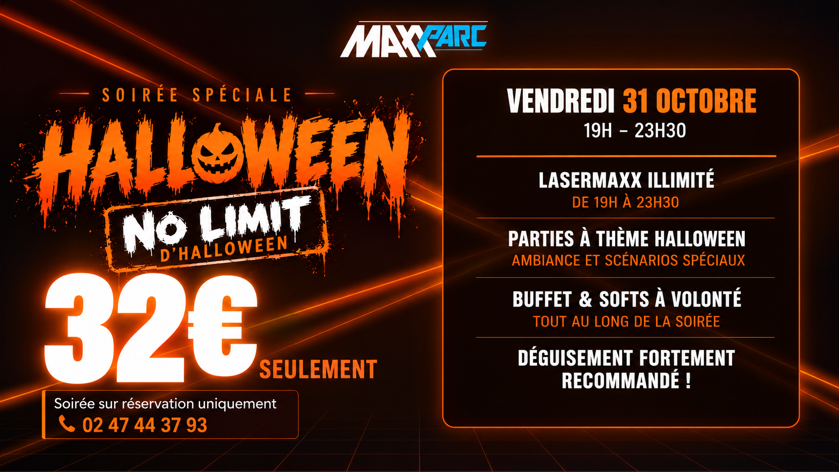 Soirée Halloween à Maxx Parc, réservée aux grands 